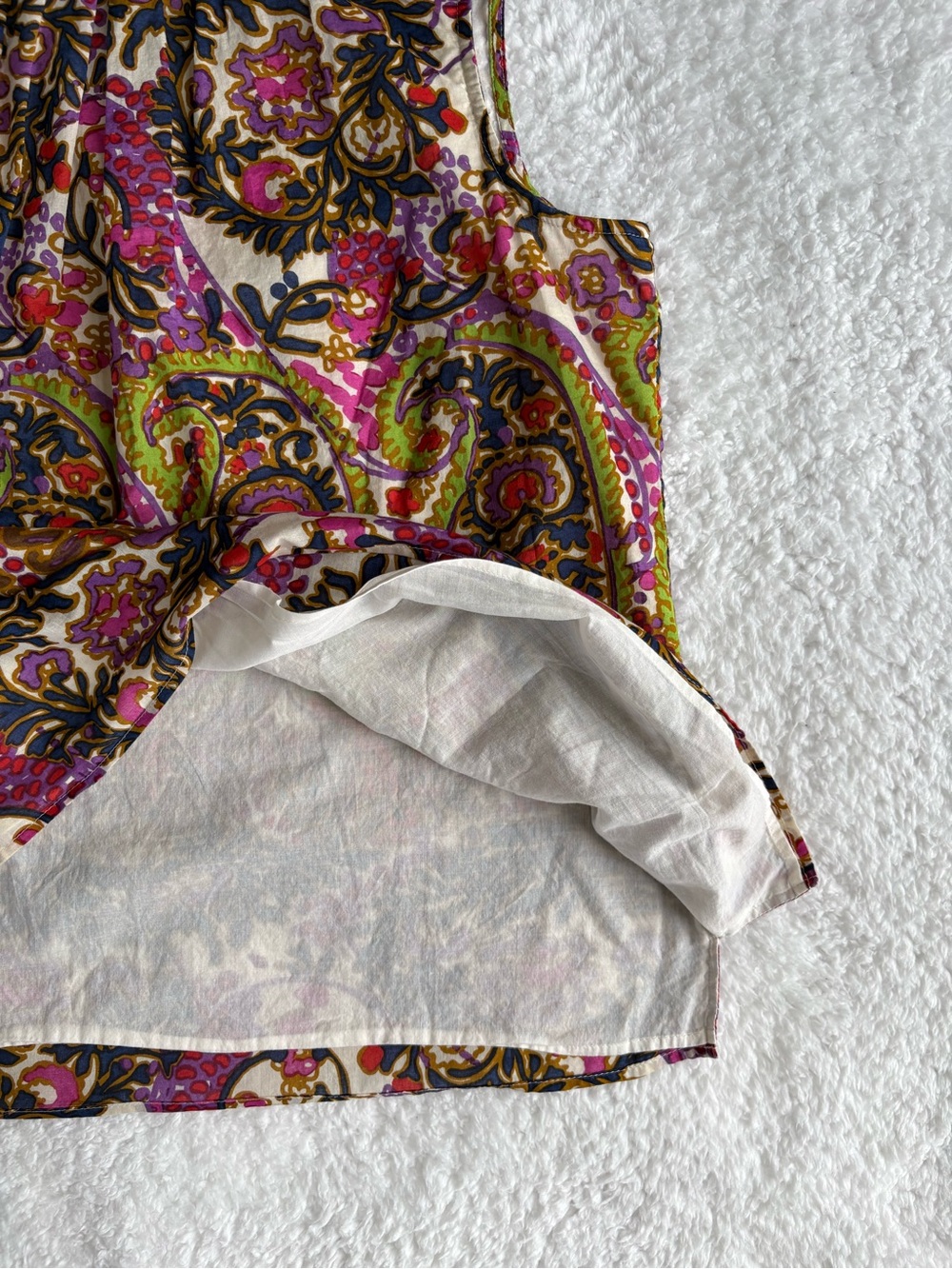 Talbots Lined Paisley Print Shell - Size 16 (XL) - Picture 13 of 15